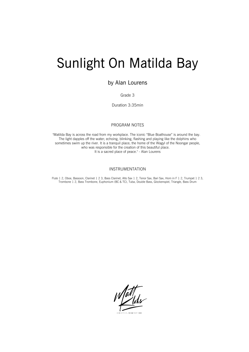 Grade 3 - Sunlight On Matilda Bay