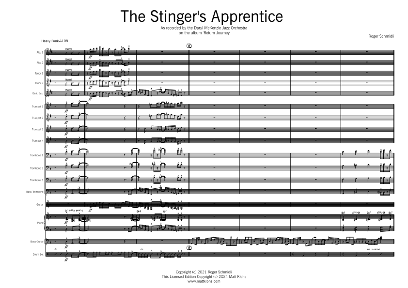 Australian Big Band - Advanced - The Stinger's Apprentice