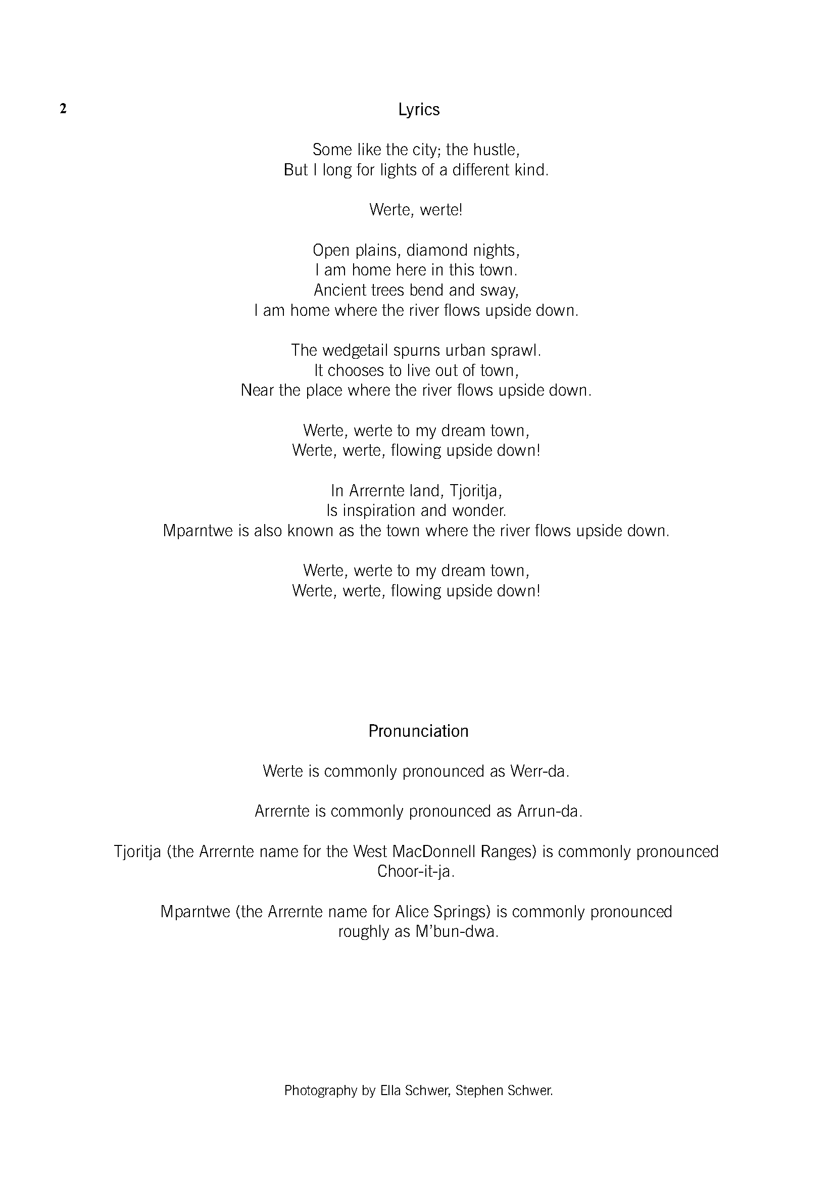 Werte! - Medium (up to 50 Voices) 2-Part Treble Choir - Rachel Hocking