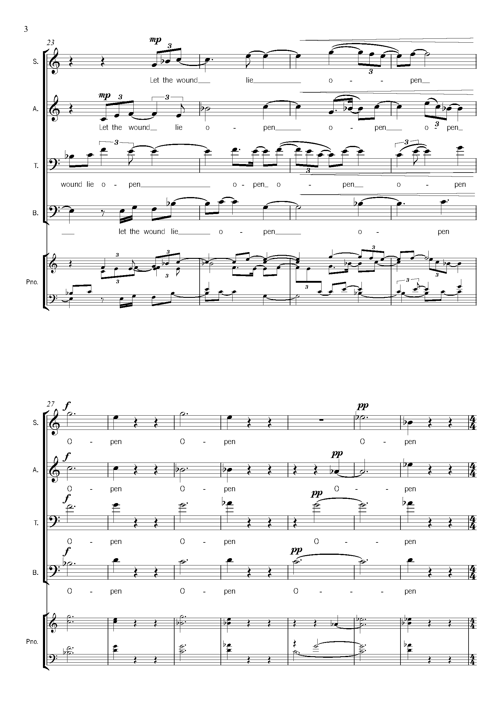 When The Heart - Medium (up to 50 Voices) SATB A Capella Choir - Anne Cawrse