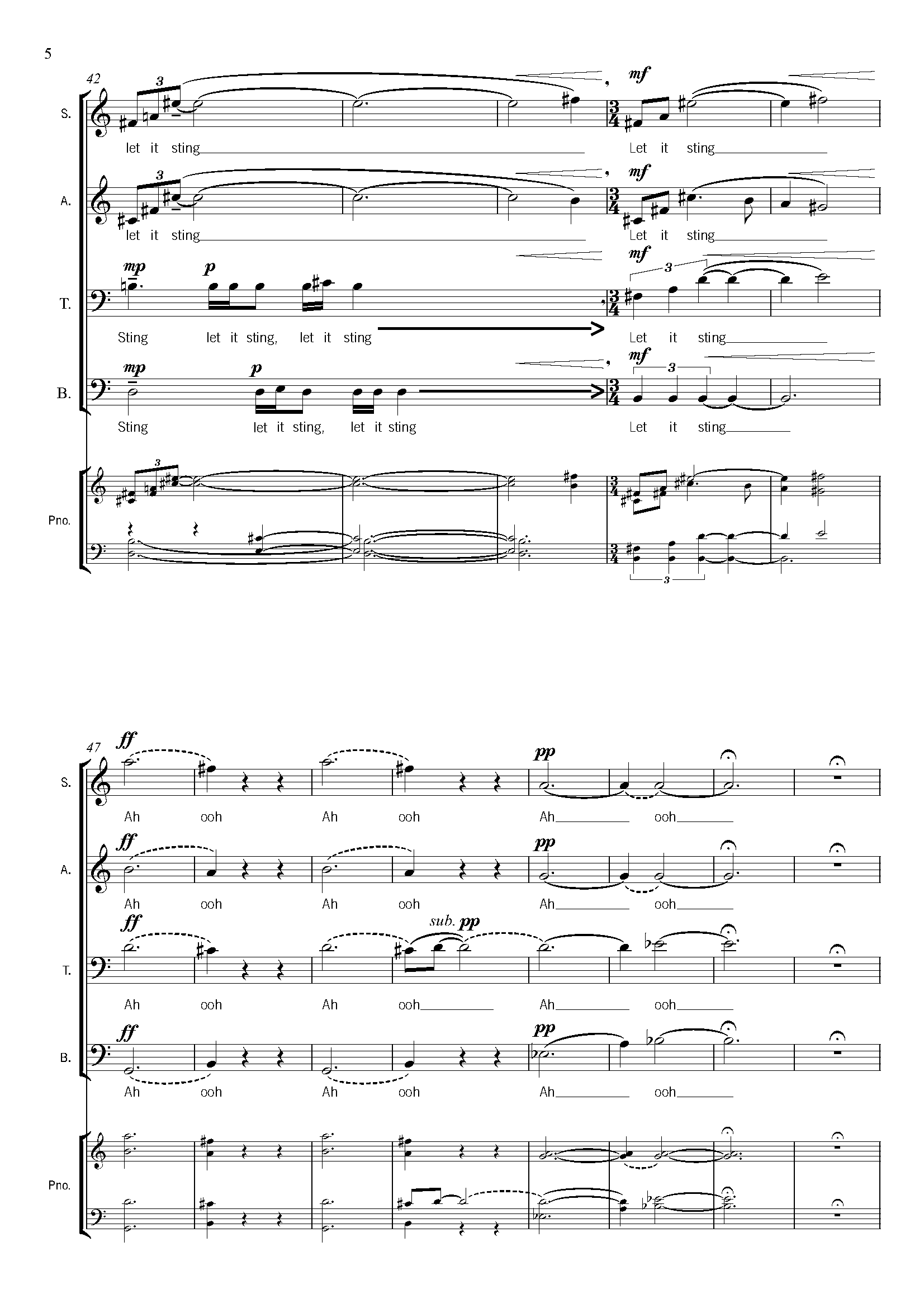 When The Heart - Medium (up to 50 Voices) SATB A Capella Choir - Anne Cawrse