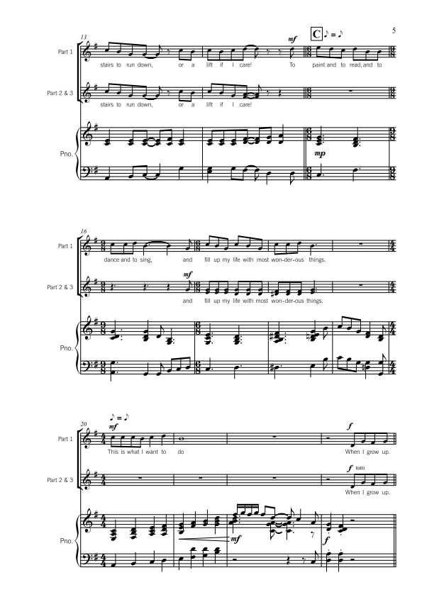 Young In My Heart - Large (50-75 Voices) Treble Choir & Piano - Kara Williams