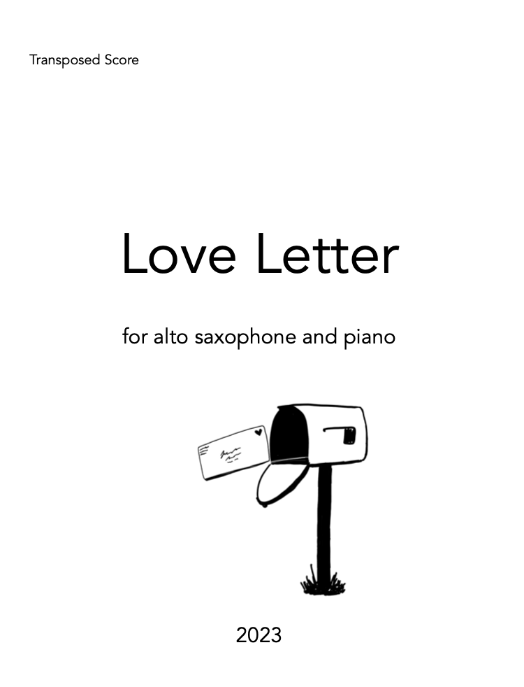 Solo Alto Sax with Piano Accompaniment - Love Letter