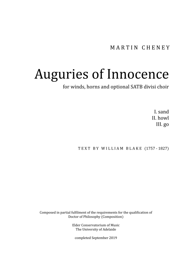 Grade 5 - Auguries Of Innocence