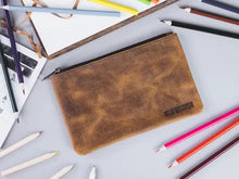Load image into Gallery viewer, Leather Large Pencil Case